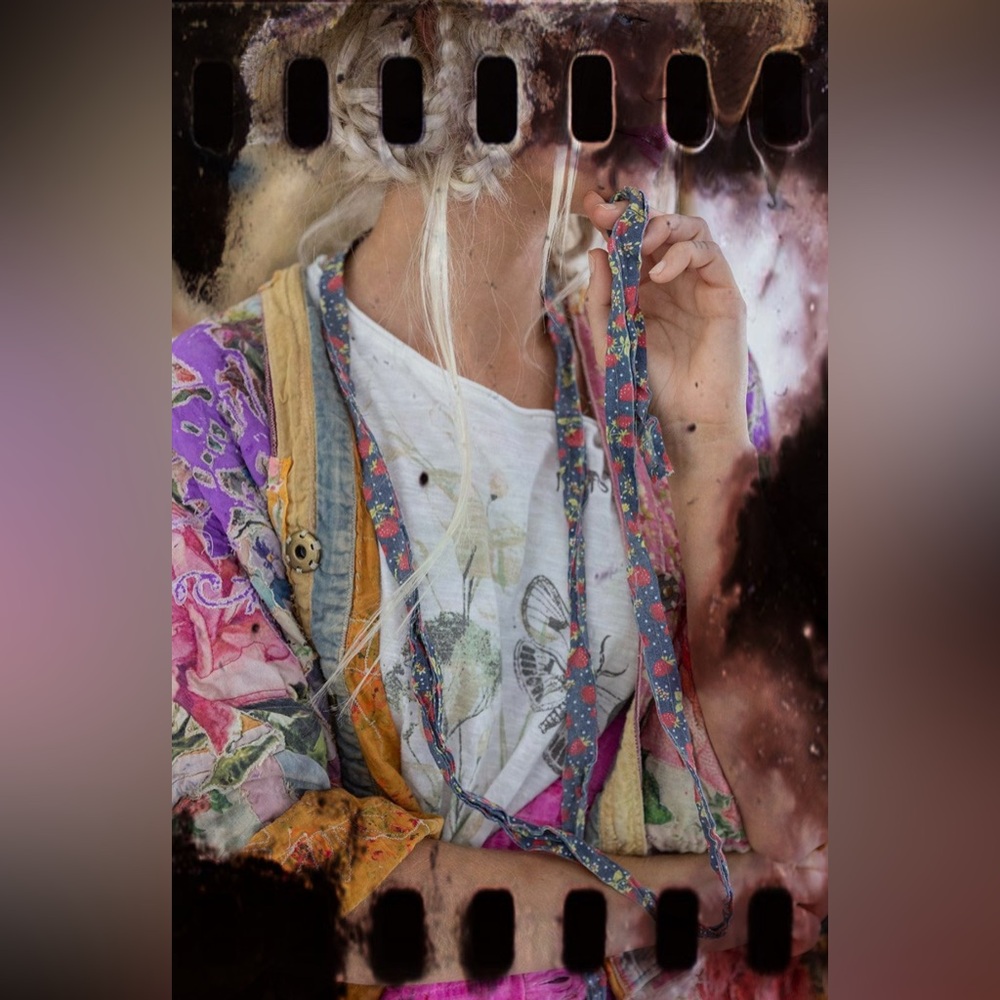๐ Pearl-Esque Patchwork Fabric Rag Neck Scarf Multi-Use Styling Accessory - Picture 13 of 13
